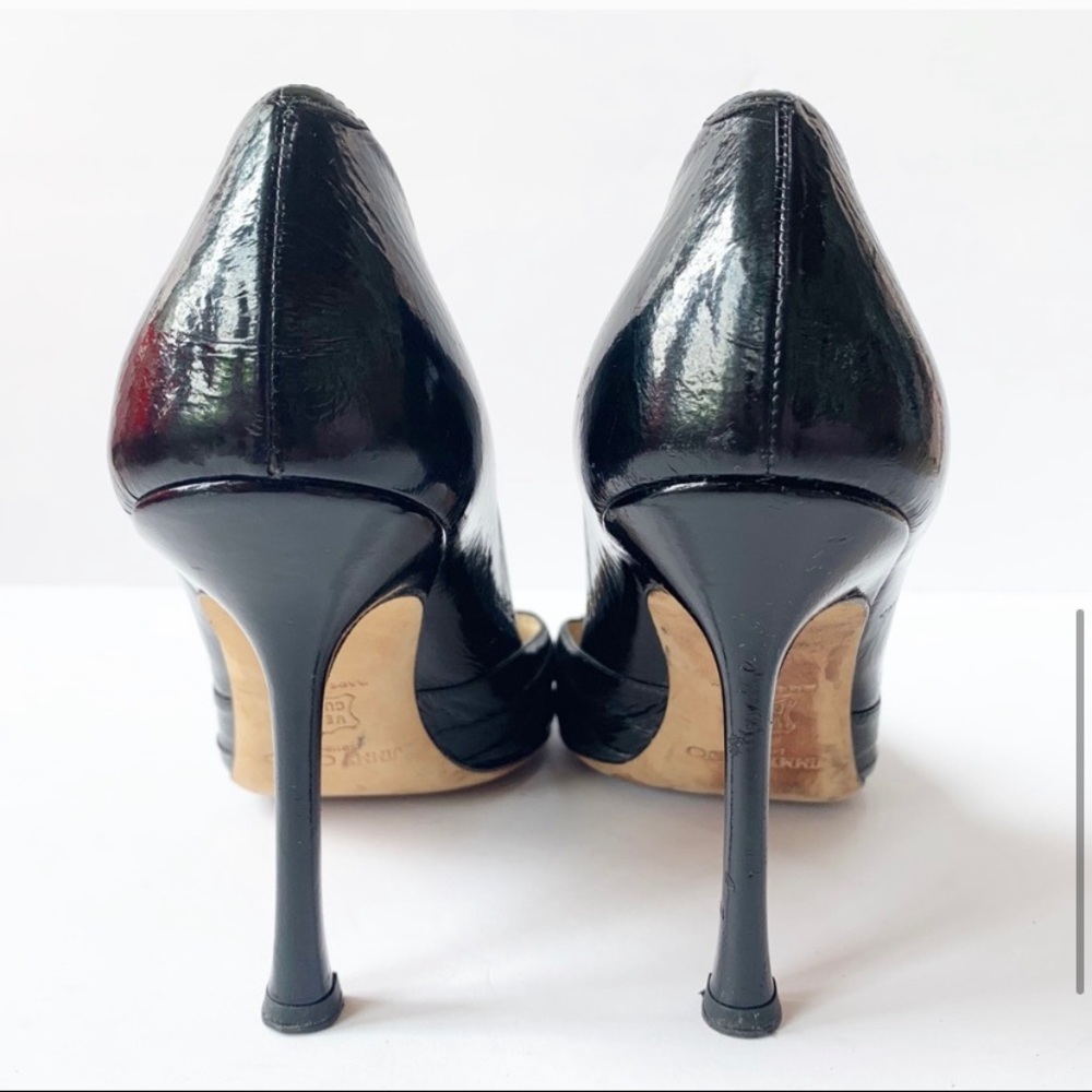 Jimmy Choo peep toe D’Orsay leather heels - Picture 6 of 8